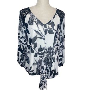 Harper 241 Floral Crochet Detail Blouse